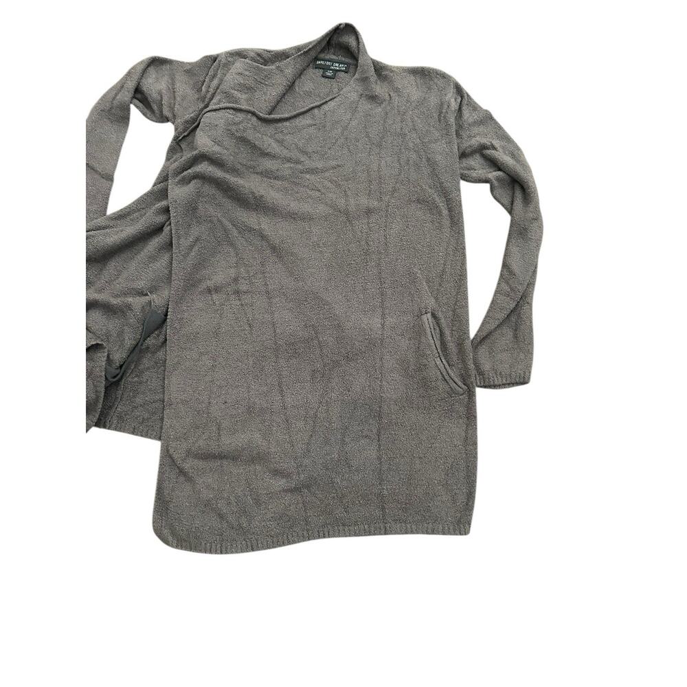 Barefoot Dreams Regular CozyChic Lite Ribbed Island Wrap Cardigan Carbon S/M - Picture 7 of 10